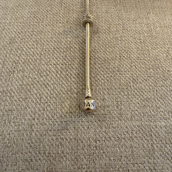 Pandora Silver Snake Chain Bracelet with Starburst Charms - Picture 5 of 7